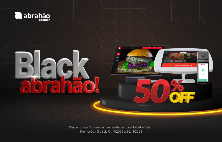 Cardápio Digital pela metade do preço na Black da Abrahão
