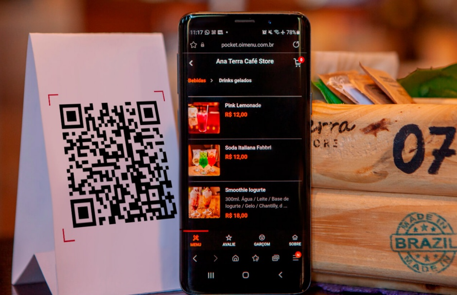 Cardápio digital em QR Code Abrahão